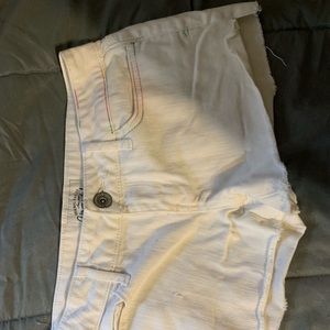 Aeropostale white shorts with pink and green accent